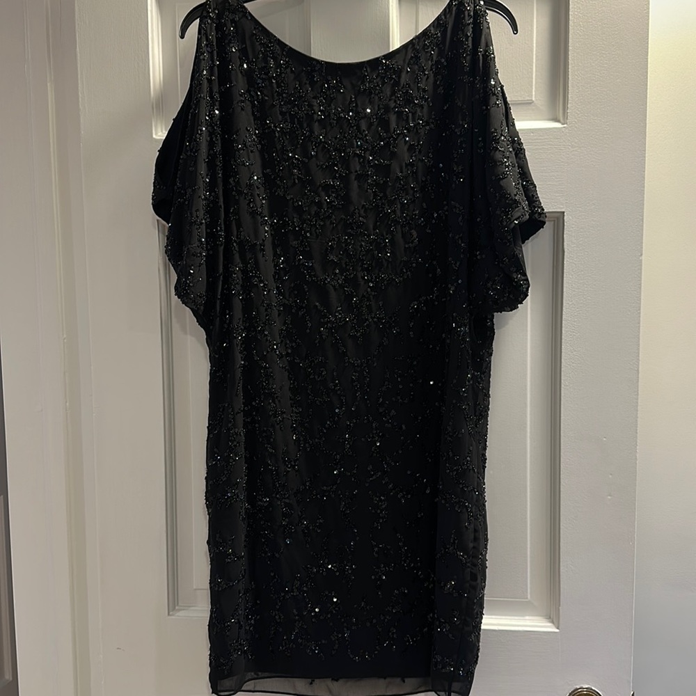 Aidan Mattox Sequin Cold Shoulder Dress Size 8